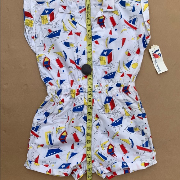 Vintage 80s sailing print romper, new with tags - Picture 11 of 14